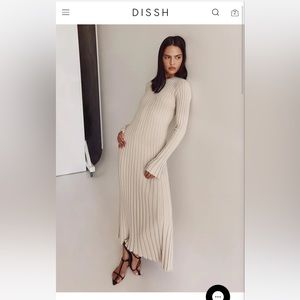 COPY - Dissh ADA STONE LONG SLEEVE MIDI DRESS